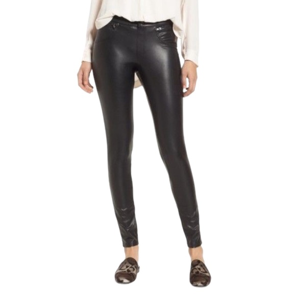 HUE Faux Leather Leggings. - Picture 2 of 8